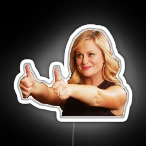 Leslie Knope Thumb S Up RGB Neon Sign