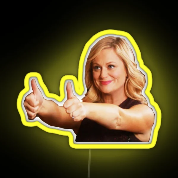 Leslie Knope Thumb S Up RGB Neon Sign