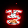 Embellish your kitchen with whimsical Less Upsetti More Spaghetti sign lighting.