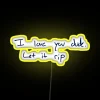 Vibrant LED neon sign with customizable RGB lighting and design.