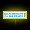 LED RGB Neon Sign Displaying Meme Quote for Bedroom Decor Room