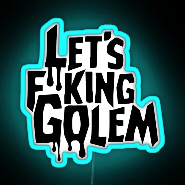 Let S F King Golem RGB Neon Sign