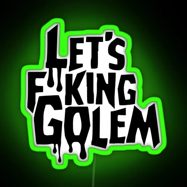 Let S F King Golem RGB Neon Sign