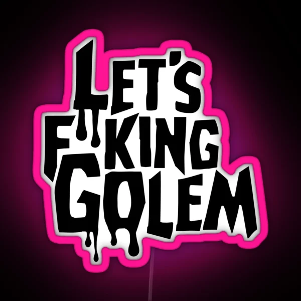 Let S F King Golem RGB Neon Sign