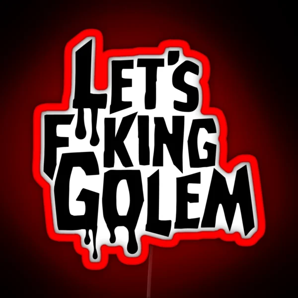 Let S F King Golem RGB Neon Sign