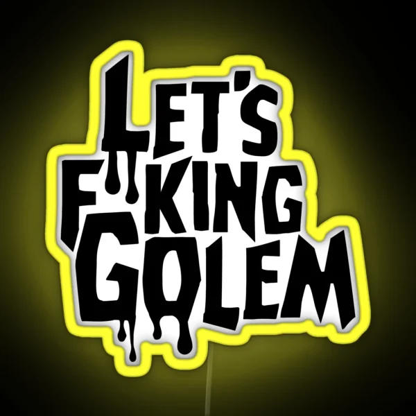 Let S F King Golem RGB Neon Sign