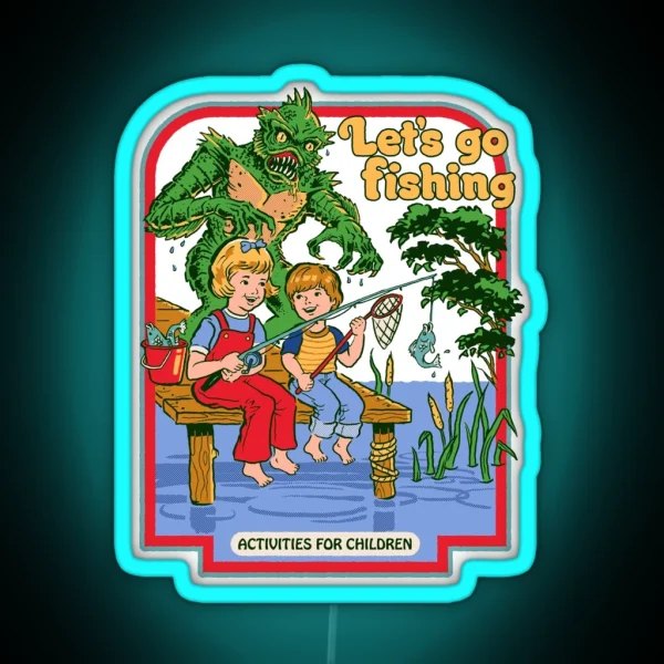Let S Go Fishing RGB Neon Sign