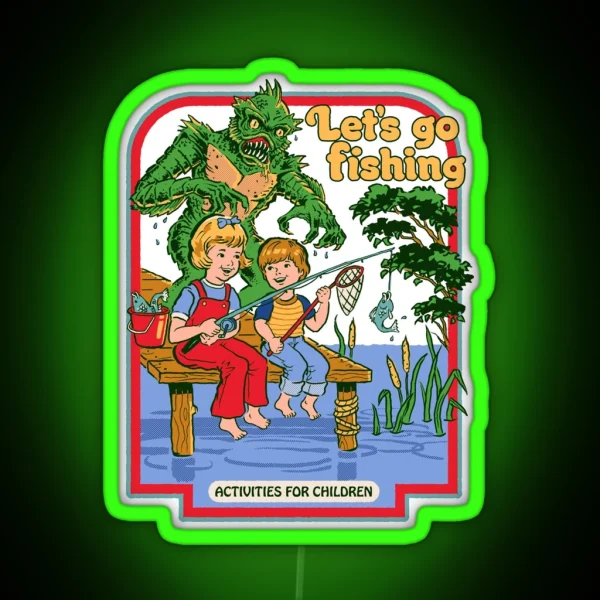 Let S Go Fishing RGB Neon Sign