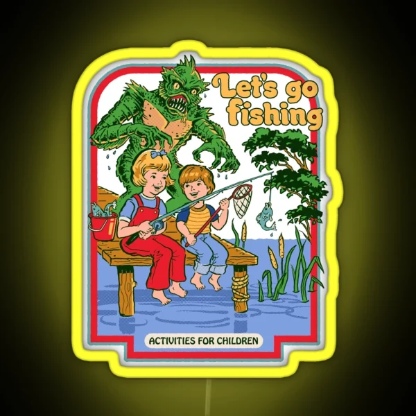Let S Go Fishing RGB Neon Sign