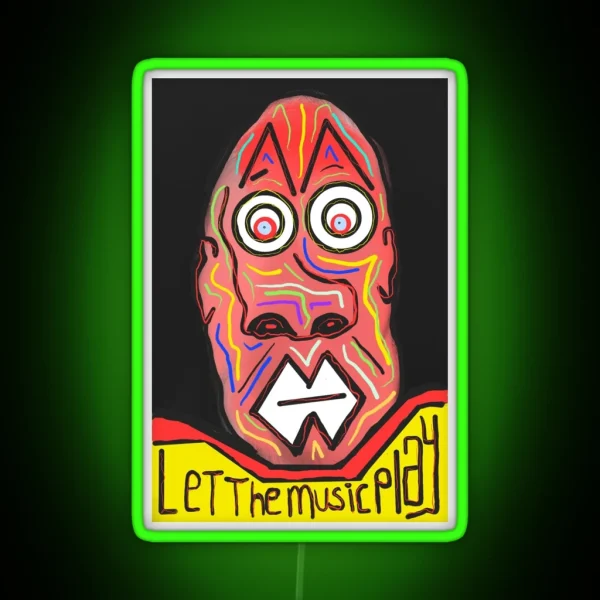 Let The Music Play RGB Neon Sign