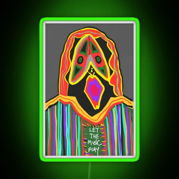 Let The Music Play RGB Neon Sign