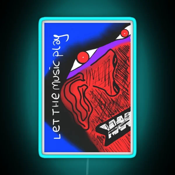 Let The Music Play RGB Neon Sign
