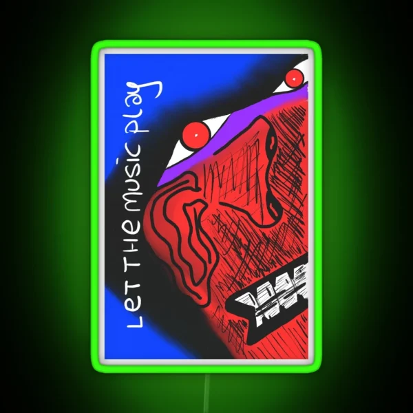Let The Music Play RGB Neon Sign