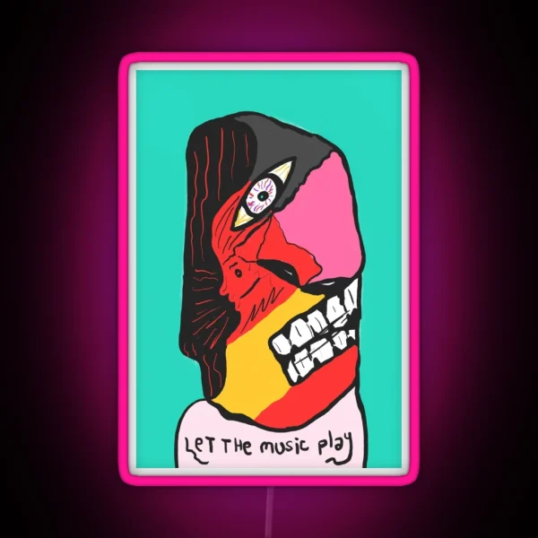 Let The Music Play RGB Neon Sign