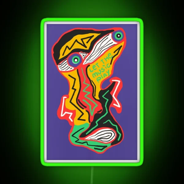 Let The Music Play RGB Neon Sign