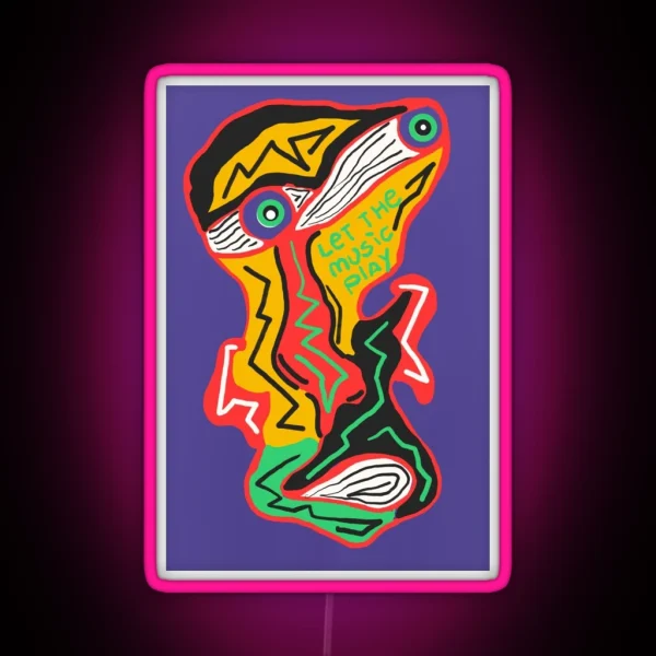 Let The Music Play RGB Neon Sign