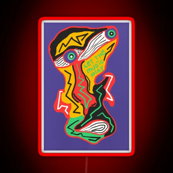 Let The Music Play RGB Neon Sign