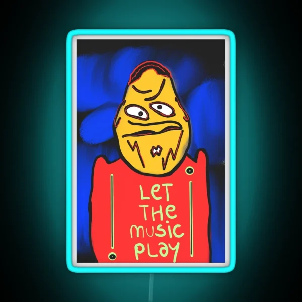 Let The Music Play RGB Neon Sign