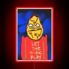Electric RGB neon wall decoration with musical phrase and style