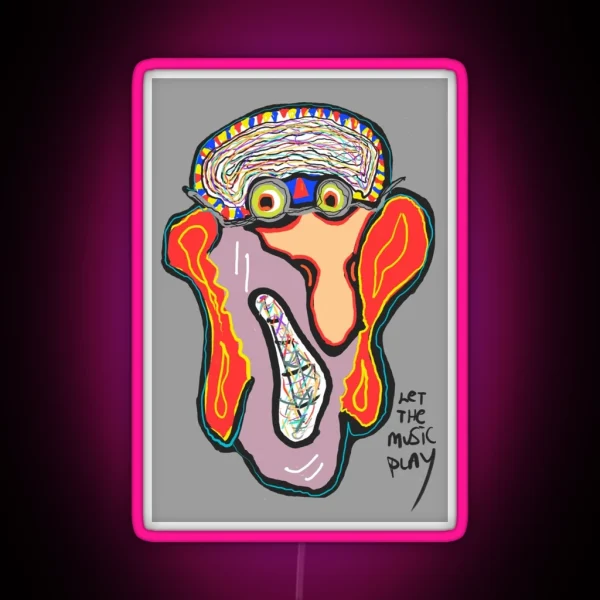 Let The Music Play RGB Neon Sign