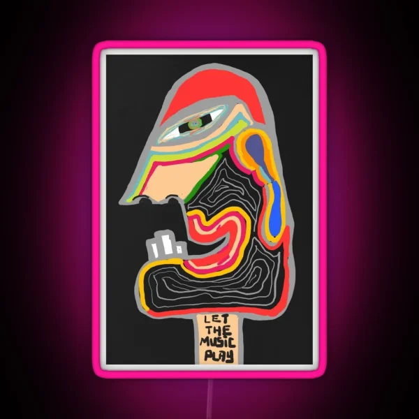 Let The Music Play RGB Neon Sign