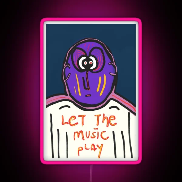 Let The Music Play RGB Neon Sign