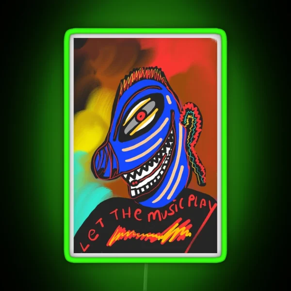 Let The Music Play RGB Neon Sign