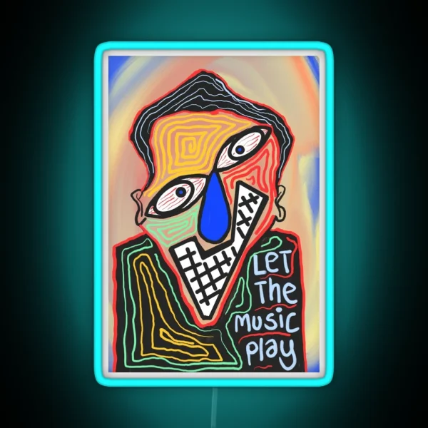 Let The Music Play RGB Neon Sign