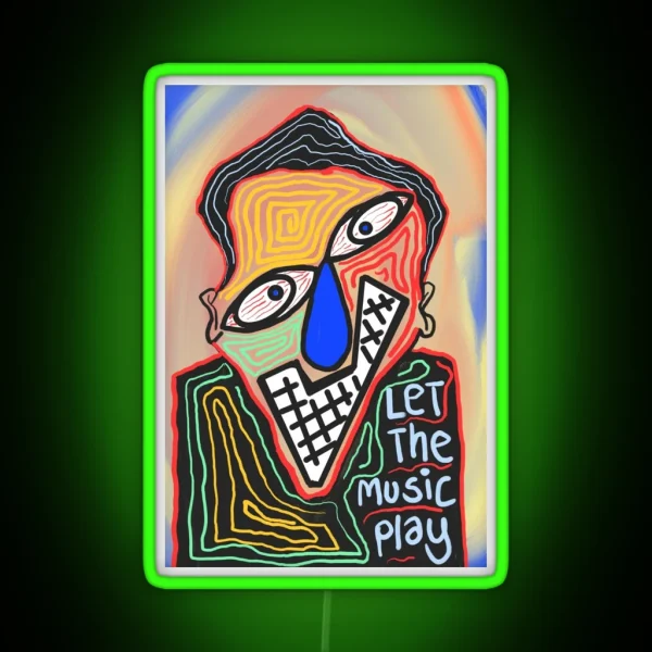 Let The Music Play RGB Neon Sign