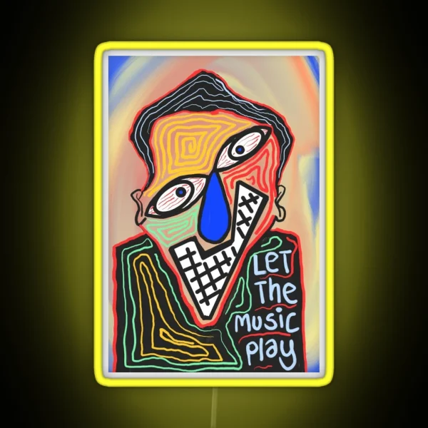 Let The Music Play RGB Neon Sign