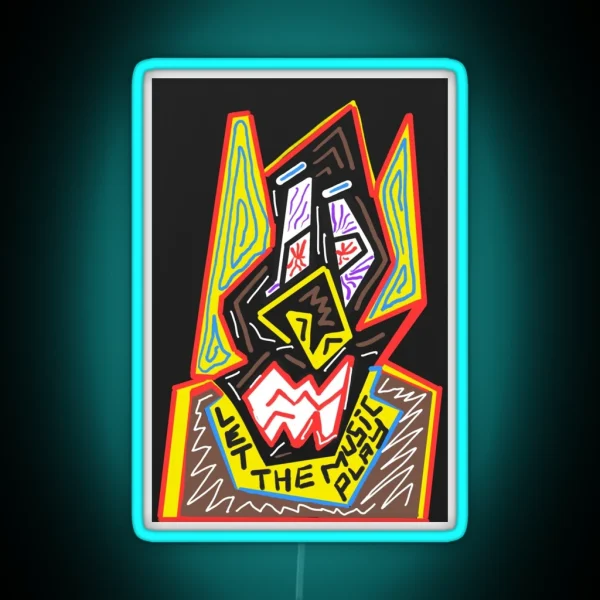 Let The Music Play RGB Neon Sign