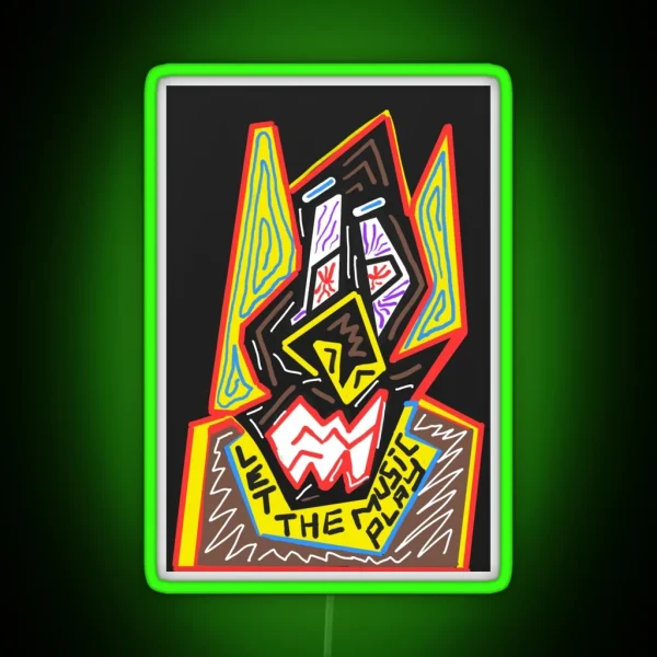 Let The Music Play RGB Neon Sign