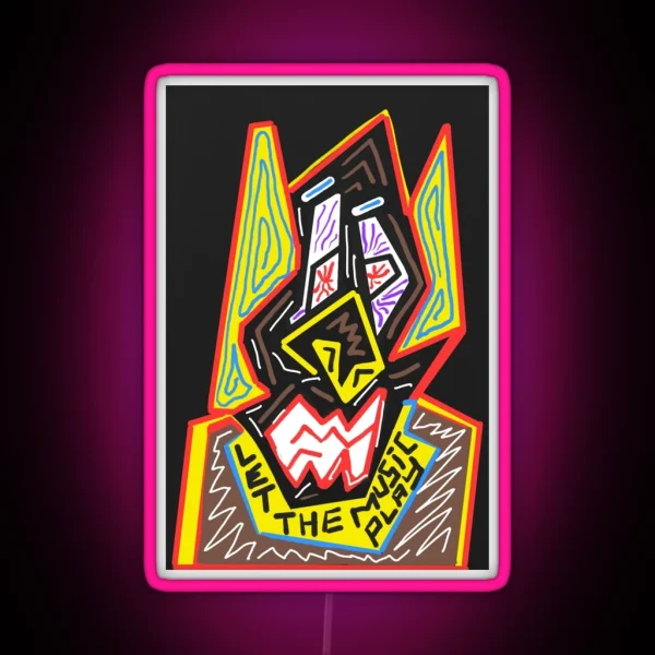 Let The Music Play RGB Neon Sign