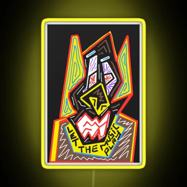 Let The Music Play RGB Neon Sign