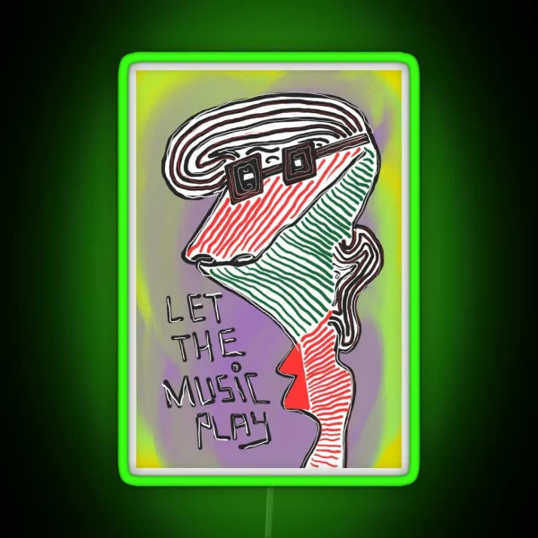 Let The Music Play RGB Neon Sign