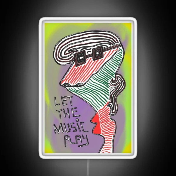 Let The Music Play RGB Neon Sign