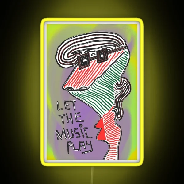 Let The Music Play RGB Neon Sign