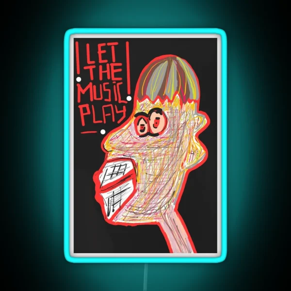 Let The Music Play RGB Neon Sign