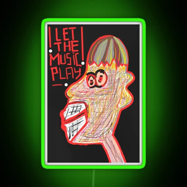Let The Music Play RGB Neon Sign