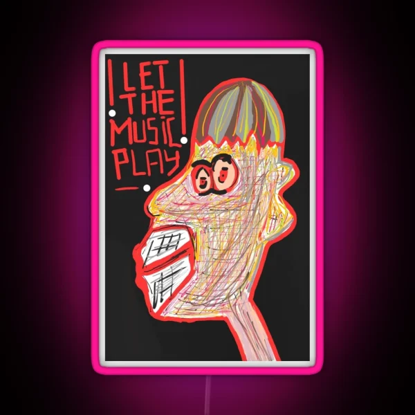 Let The Music Play RGB Neon Sign