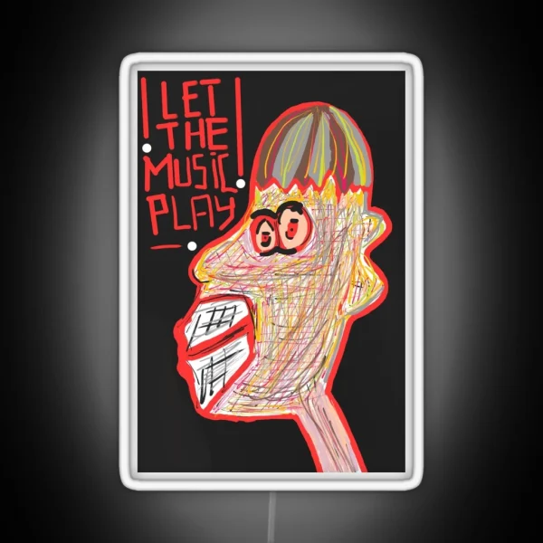 Let The Music Play RGB Neon Sign