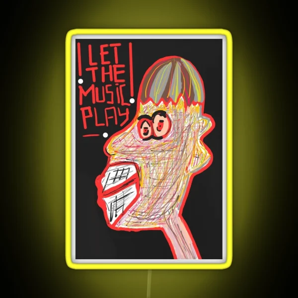 Let The Music Play RGB Neon Sign