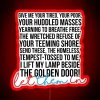 Welcome Home Sign with Vibrant Neon Letters in Rainbow Colors
