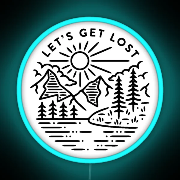 Lets Get Lost Led RGB Neon Sign