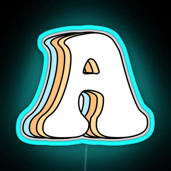 Letter A RGB Neon Sign