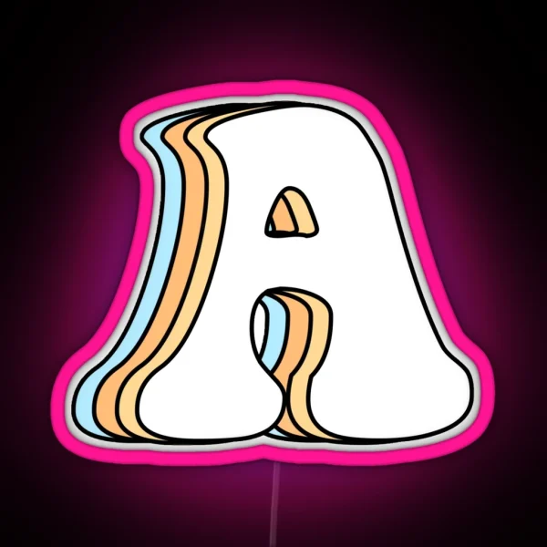 Letter A RGB Neon Sign