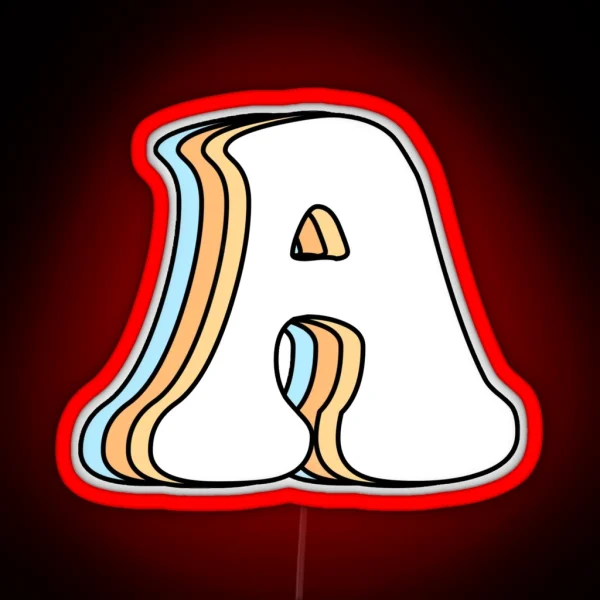 Letter A RGB Neon Sign