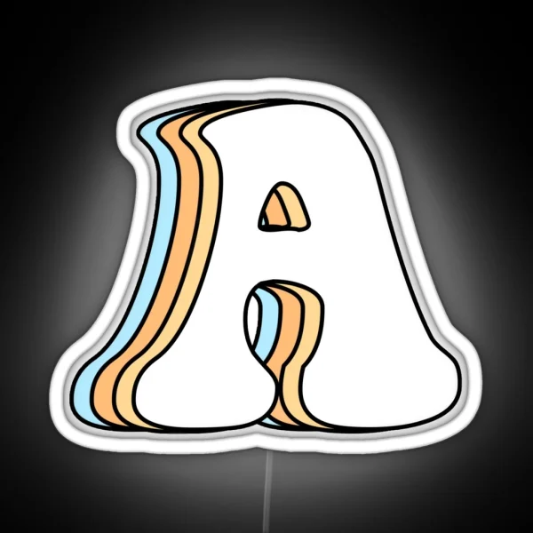 Letter A RGB Neon Sign