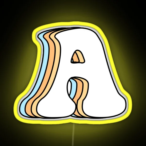Letter A RGB Neon Sign
