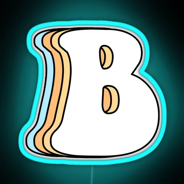 Letter B RGB Neon Sign